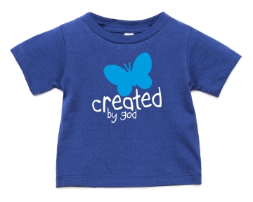 Baby-Shirt "created by god"